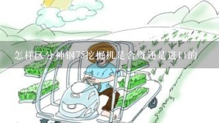 怎样区分神钢75挖掘机是合资还是进口的