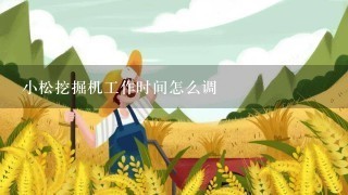 小松挖掘机工作时间怎么调