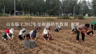 山东临工2012年挖掘机销售数据 谢谢