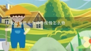 住友挖掘机无力动作缓慢怎么修