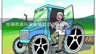 挖掘机液压泵流量怎么进行调整？