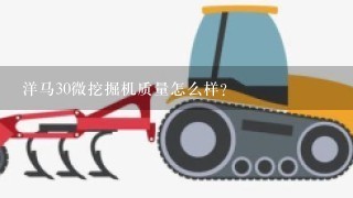 洋马30微挖掘机质量怎么样?