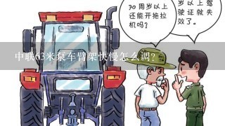 中联63米泵车臂架快慢怎么调？