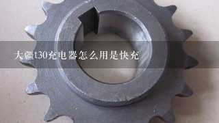 大疆t30充电器怎么用是快充