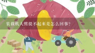 装载机大臂提不起来是怎么回事？