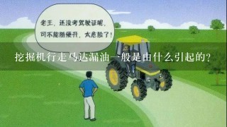 挖掘机行走马达漏油一般是由什么引起的？