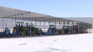 3160小挖掘机仪表盘a灯是什么意思？