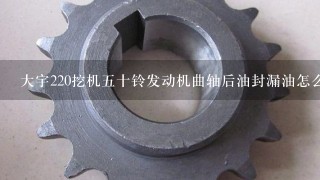 大宇220挖机5十铃发动机曲轴后油封漏油怎么换？是不是要用专用工具呢？