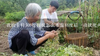 我的卡特308挖掘机怎么水温88度后1动就死火？