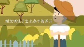 螺丝锈住了怎么办才能弄开