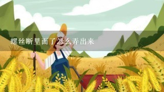 螺丝断里面了怎么弄出来