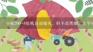 小松200-8挖机自动熄火，但不出黑烟，上午可以正常干活，下午温度高了就不行了，求大神解答