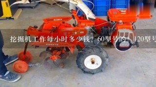 挖掘机工作每小时多少钱？60型号的？120型号的？220